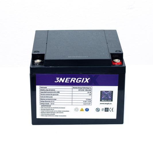 Batería Sellada VRLA AGM Nergix 12V 26Ah NX12260