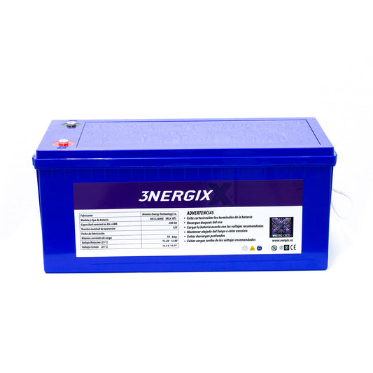 Batería Sellada VRLA GEL Nergix 12V 200Ah NX122000G